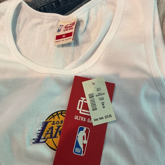 White NBA Lakers Tank Top Size Medium - Picture 3 of 6
